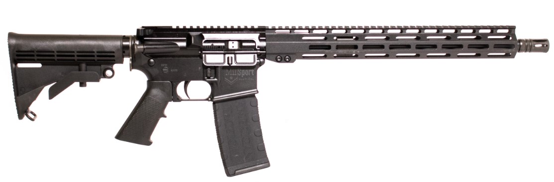 ATI AR15 MILSPORT RIFLE 5.56X45MM WITH 16IN BARREL  15IN MLOK RAIL  M4 REAR STOCK 30RD MAG BLACK - Win Repeating Arms Promotion